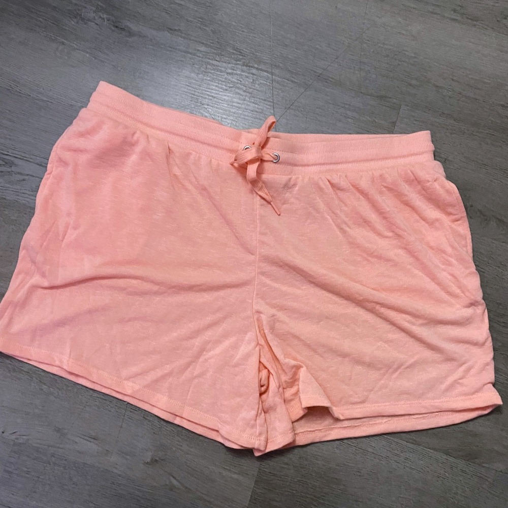 The Sweatshirt Project Lounge Shorts Womens 2X Peach Drawstring